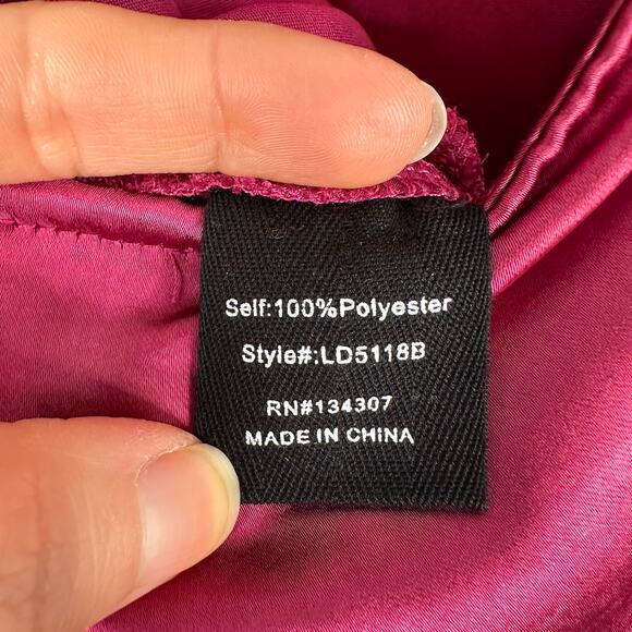 Line & Dot Simone Dress in Cranberry - Picture 9 of 10